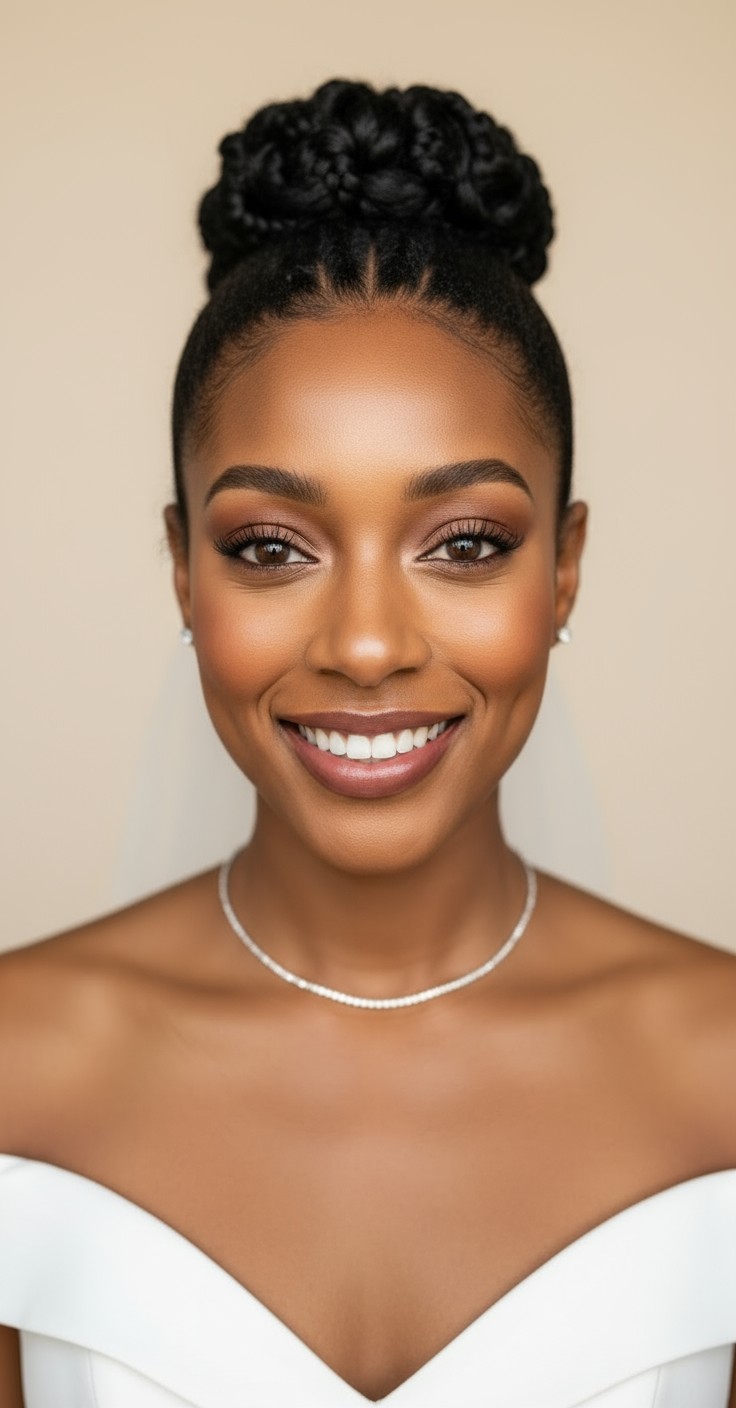 After High Bun Bridal Updo